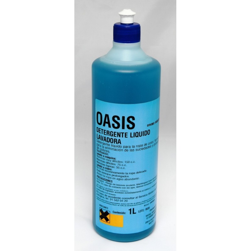 Detergente Líquido para Lavadora Concentrado 1 Litro - Oasis Venta Directa